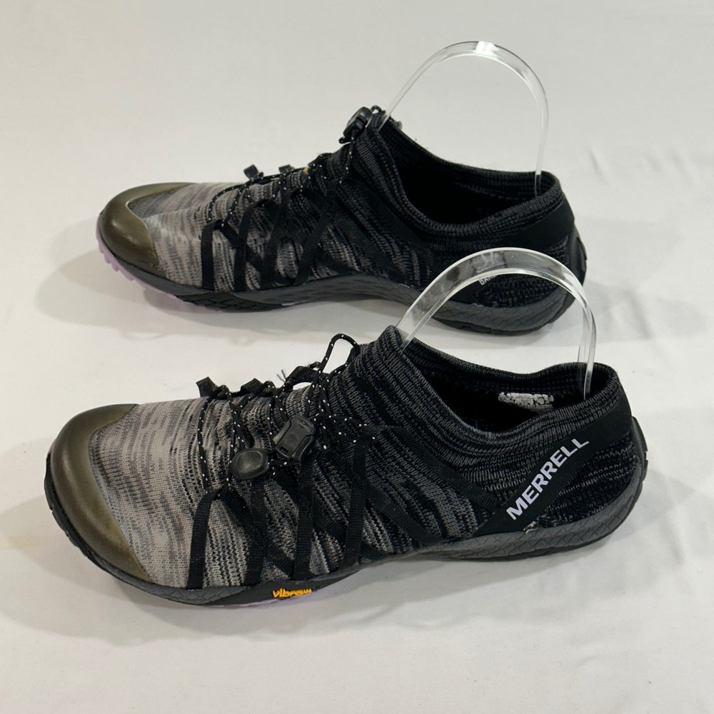 Merrell Trail Glove 5 Barefoot Shoes Womens Black Knit Vibram Trail Runner